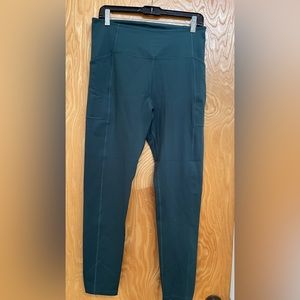 Girlfriend Collective XL high rise green double pocketed compressive legging